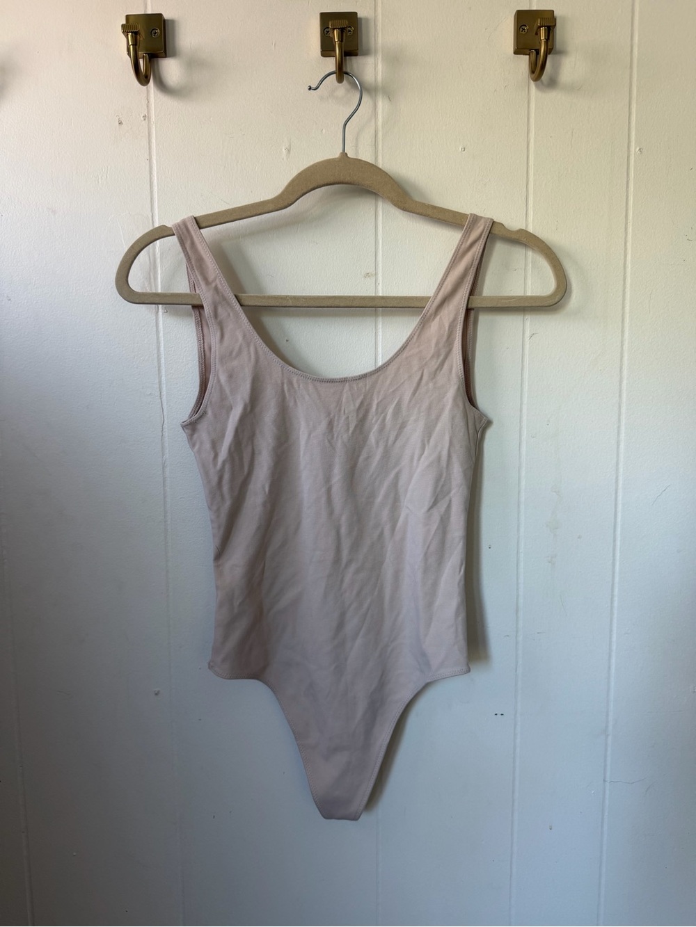 Aritzia Scoop Neck Bodysuit in Nude